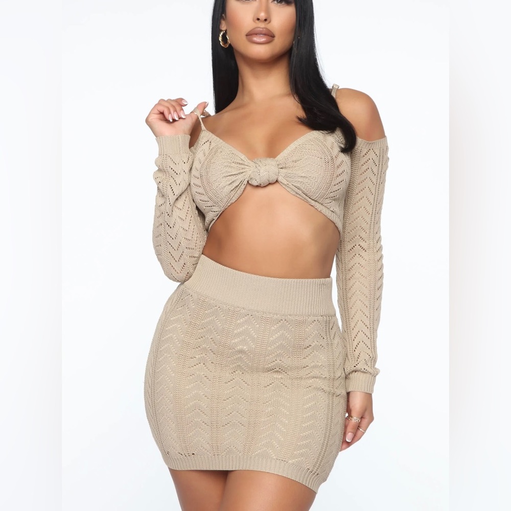 Fashion Nova skirt set size S